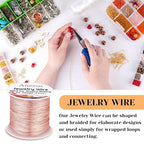 22 Gauge Jewelry Wire, Anezus Rose Gold Craft Wire Tarnish Resistant Copper - Image 4