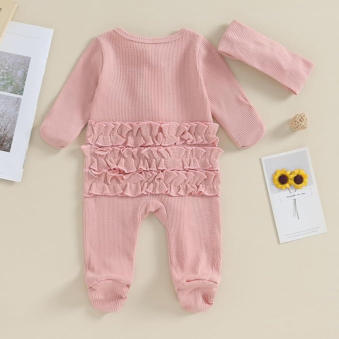 CIYCUIT Baby Girls Cactus Footies Newborn Zip Up Onesie Romper
