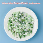 ASTARON 50g Mix Flatback Rhinestones Half Pearls - Image 3