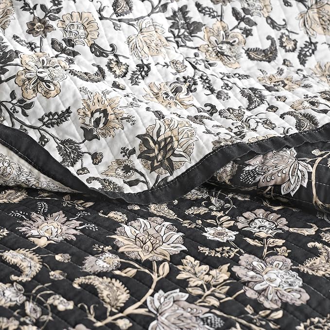 EverGrace Cotton Quilt Set King Size, 100% Cotton Reversible Lightweight - Image 5