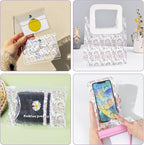 12" x 47" Printed TPU Jelly Faux Leather Roll, Iridescent Clear PVC Leather - Image 7