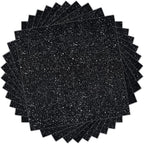 HTVRONT Black Glitter HTV Heat Transfer Vinyl, 11 Pack, Silhouette & Heat Press by HTVRONT