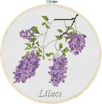 Awesocrafts Cross Stitch Kits Lilac Flowers 11CT Stamped Patterns Easy Cross by Awesocrafts