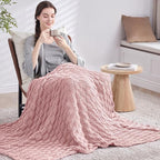 Knitted Weighted Blanket Adult, No Beads Heavy Blanket 70” x 90'' 20lbs - Image 7