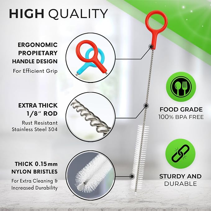 Buenalife Heavy Duty Cleaning Brushes Set of 8 - Image 3