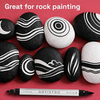 ARTISTRO 5 Black Acrylic Paint Markers - Image 7