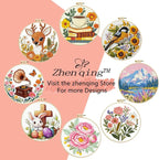 Zhenqing Wooden Plant Shelf Stamped Cross Stitch Kit - Image 9