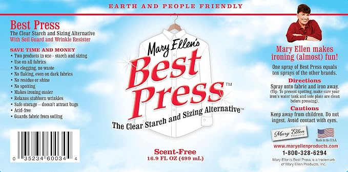 Mary Ellen's Best Press Clear Starch Alternative 16.9oz, Scent-Free, Model - Image 2