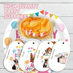 96 Pcs Boston Terrier Birthday Party Decoration Dog Puppy Theme Plates and - Image 6