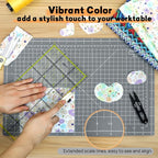 Premium 10 Pcs Self Healing Cutting Mat 18'' x 12'', A3 Non-slip Sewing Mat - Image 3