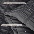 MUXHOMO 5 Pieces Twin XL Comforter Set, Seersucker Bed in a Bag Twin XL Size - Image 6