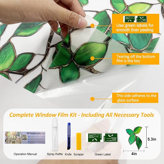 Window Privacy Film Stained Glass Window Film Frosted Window Film Window clings - Image 2