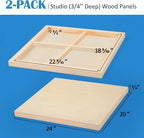 Falling in Art 2 Pack 20x24 Unfinished Birch Wood Panels Kit - Image 2