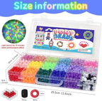 2400Pcs Glow in The Dark Pony Beads Bulk, 20 Colors Rainbow Kandi Bead - Image 3