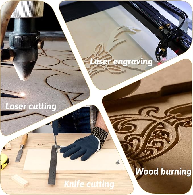12PCS Balsa Wood Sheet, 2mm 4x8in and 4x4in Thin Unfinished Wood Boards Plywood - Image 6