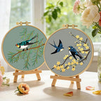 ERKOON Embroidery Kit for Beginners, 2 Set Floral Cross Stitch Set Include - Image 6