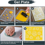 INNOVAYOU 5 * 7inch Gel Plate Printing Kit, Set - Image 3