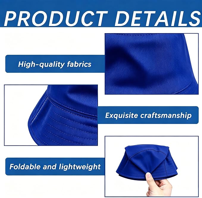 Bucket Hats Bulk Solid Color DIY Blank Hat Bucket Hats - Image 2