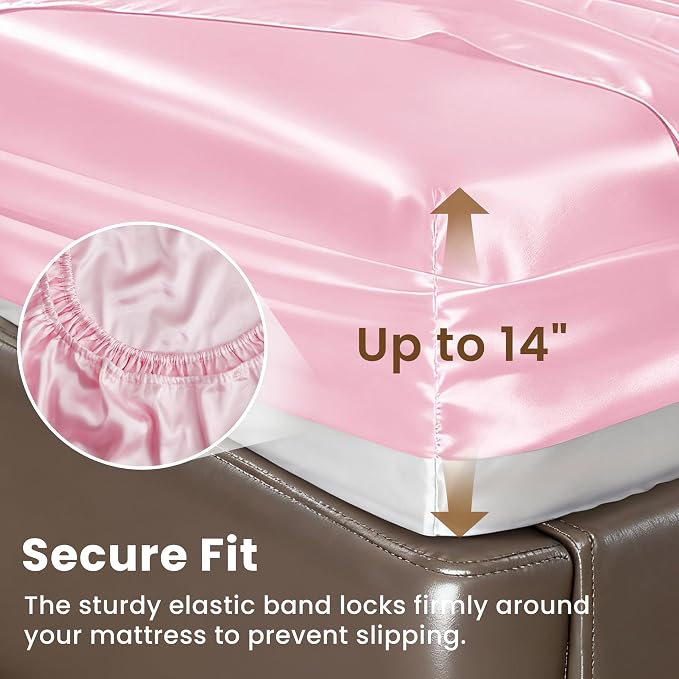 Love's cabin Full Size Satin Sheet Sets - Image 4