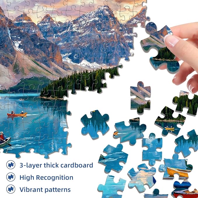 Moraine Lake Puzzles for Adults 1000 Pieces, Challenging Jigsaw Puzzles for - Image 2
