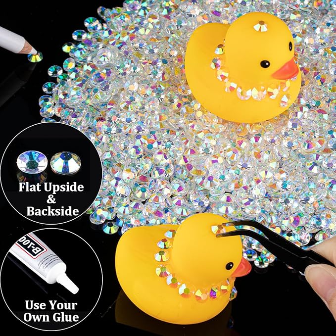 2500pcs 5mm Resin Rhinestones Bulk, Transparent AB Flatback Round Jelly - Image 5