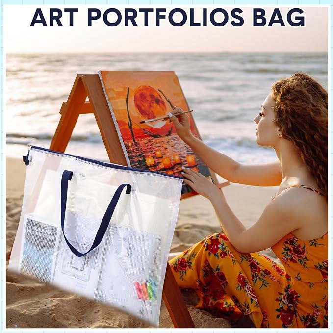 10 Pcs Art Portfolio Bags, 19 x 25 Inch Clear Poster Storage Bags - Image 5