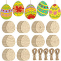 80PCS Wooden Easter Ornaments to Paint, 10 Styles DIY Blank Unfinished Wood by Sophena