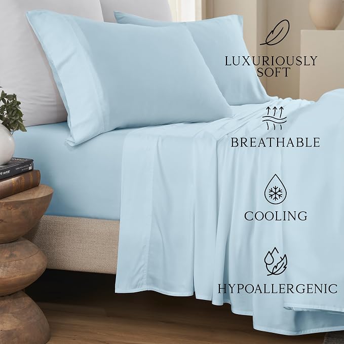 Karissa Mae Cooling Bamboo Viscose Standard Size Pillowcase Set | 100% - Image 2