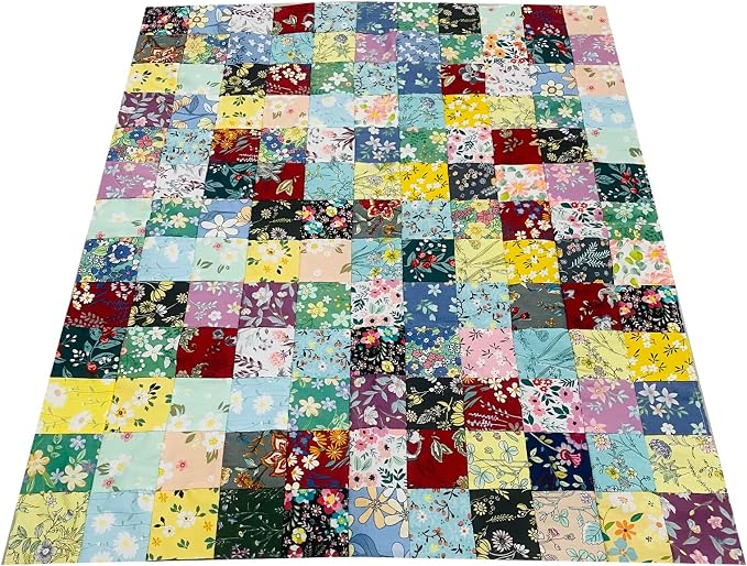 HANPATQUI 50PCS 5 x 5 inch Floral 100% Cotton Fat Quarters Fabric - Image 7