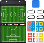 WISYOK Leather Covered Magnetic Soccer Lineup Board, Foldable and Portable by WISYOK