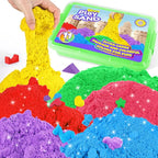 AtMini Play Sand for Kids, 11lbs of 6 Colored Sands, Magic Sand Bulk, Play Sand by LearningThroughPlay