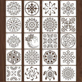 20 Pcs 4x4'' Mandala Stencils for Painting on Wood, Tile Fabric, Reusable by Yazhiji