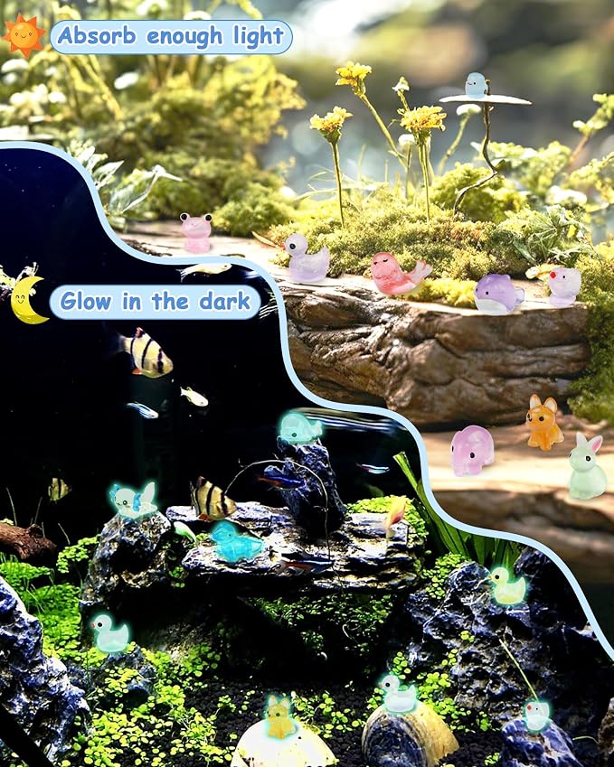 FIVEIZERO 100PCS Luminous mini Resin Animals Bulk - Image 3