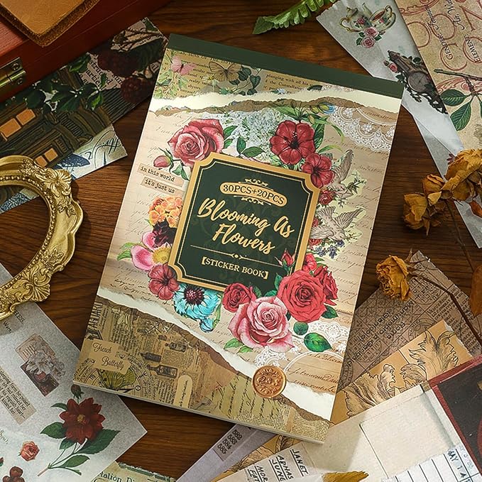 Flower Sticker Book for Scrapbooking, 500+ Floral Stickers for Junk Journal - Image 8