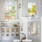 Coavas Privacy Window Film Non-Adhesive Translucent Bird Window Film Decorative - Image 6