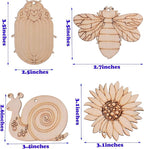 90PCS Unfinished Blank Wooden Cutouts Craft - Image 2