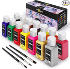 Magicfly Permanent Soft Fabric Paint Set, No Heating Needed & Washable Fabric by Magicfly