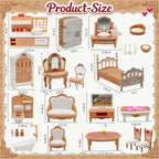 Doll House Furniture Accessories Four Major Series: Living Room, Kitchen - Image 2