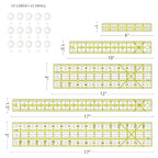 Sewing Ruler, 5 Piece Quilting Rulers, 3 x17 Inch, 1.5 x17 Inch, 3 x12 Inch - Image 2