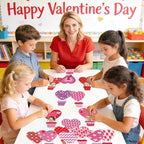AUGSUN 60pcs Valentine's Day Bulletin Board Decorations Hot Air Balloon Cutouts - Image 5
