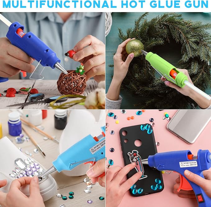 Zhengmy 6 Pieces Mini Hot Glue Gun Crafts Hot Melt Guns Fast Preheating and - Image 5