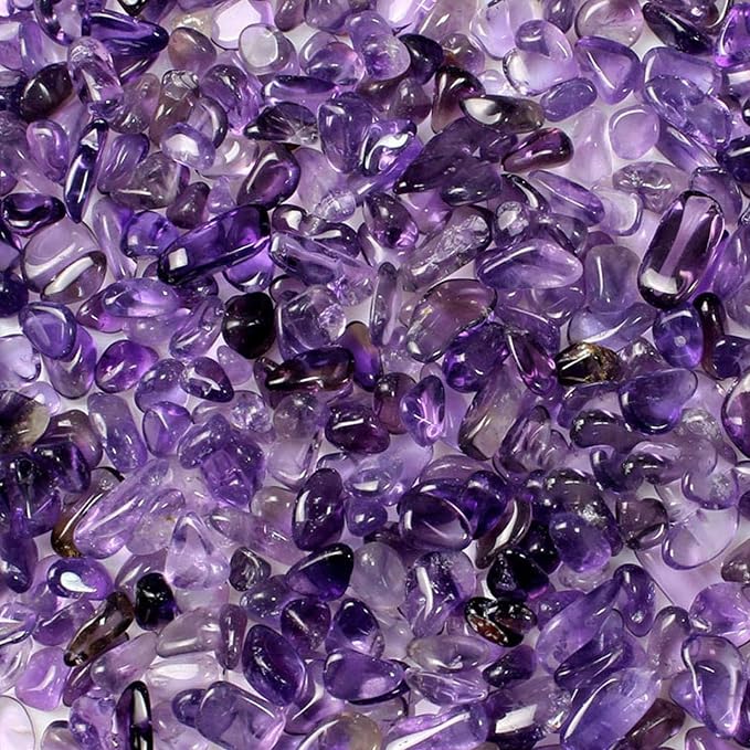 JOHOUSE 1 LB Amethyst Chips, Quartz Crystals, Polished Stone Vase Filler | by JOHOUSE