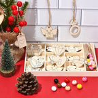 54 pcs Mixed Styles Wedding Theme Unfinished Wooden Cutout Charms Ring Heart - Image 4