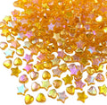 600 PCS Acrylic Beads Heart Star Shape Beads Clear Acrylic AB Colors Bead by Jmassyang
