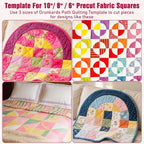 3 Set Drunkards Road Quilting Templates Large Quilting Rulers and Templates - Image 7