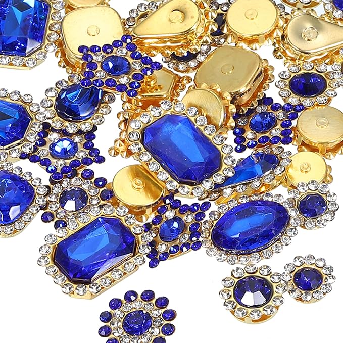 PATIKIL Sew on Rhinestones Crystals, Dark Blue by PATIKIL