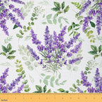 Lavender Fabric by The Yard, Watercolor Spring Themed DIY Crafts, 3 Yards by CastleFairy