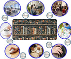 Vintage Flower Bookshelf Desk Mat, Library Book Mouse Pad Desk Pad, Extended - Image 5