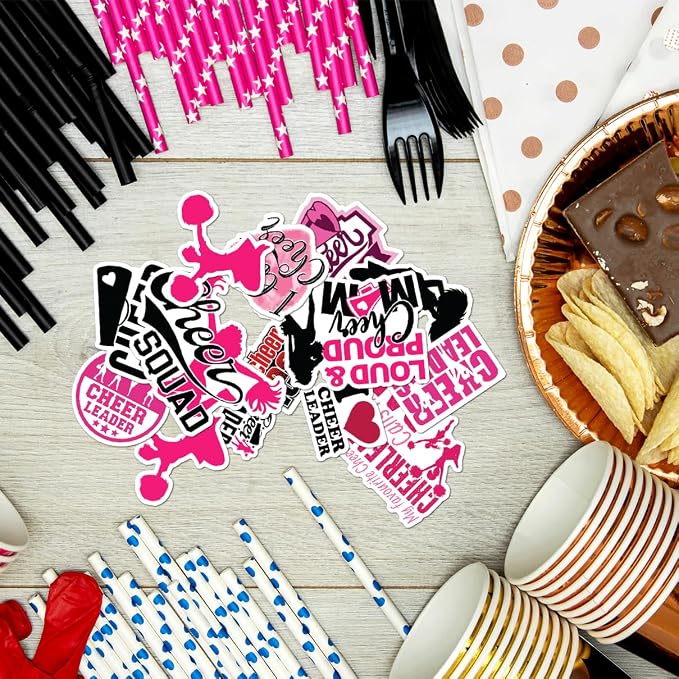 Cheerleading Motivational Quote Stickers Pack 50Pcs Vinyl Waterproof Sticker Set - Image 6