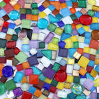 LITMIND Assorted Colors Irregular Crystal Mosaic Tiles, 9oz Value Pack - Image 5